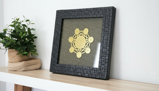 7 Chakra Raw Pyrite Plate – Crystal Healing & Vastu Energy Plate