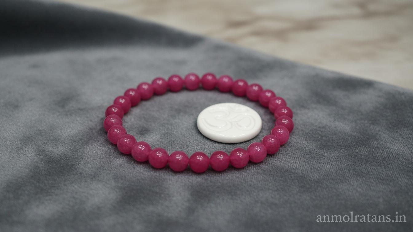 Pink Jade Bracelet for Love, Emotional Healing & Inner Peace