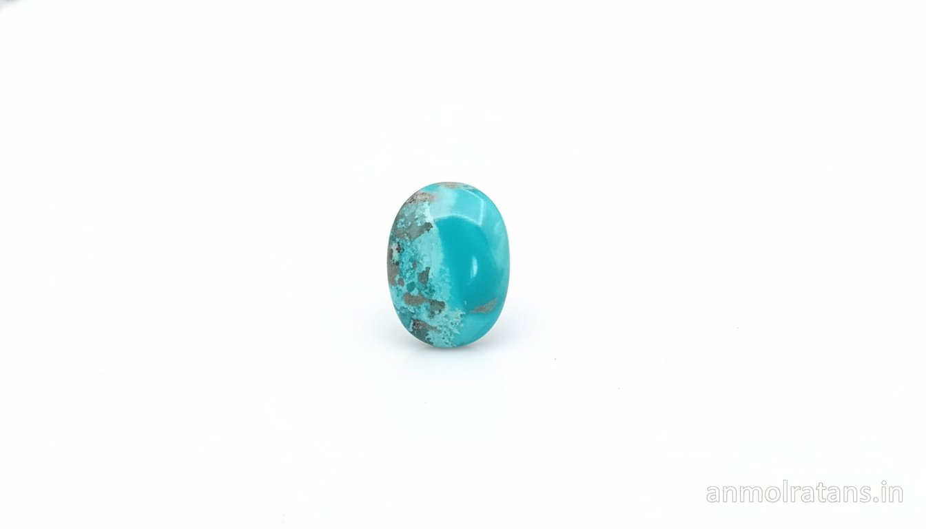 Natural Feeroza Stone (Firuz / Turquoise) – Original & Certified Semi Precious Gemstone