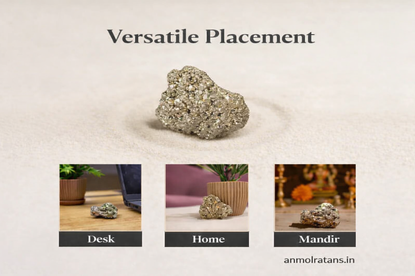 Natural Raw Pyrite Stone for Money Attraction & Wealth