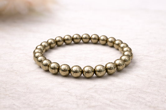 Natural Pyrite Bracelet for Money Attraction & Success