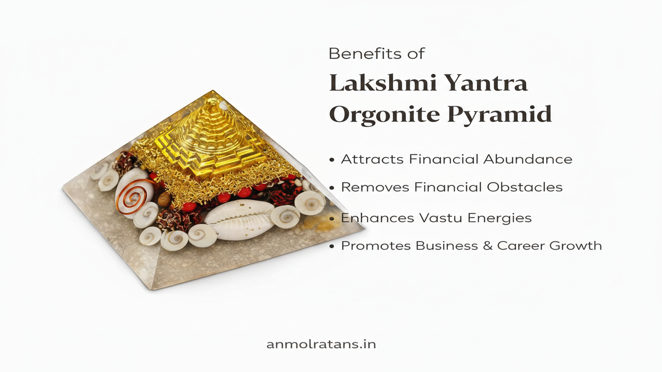 Crystal Heaven Laxmi Pyramid with Original Certified Gomati Chakra