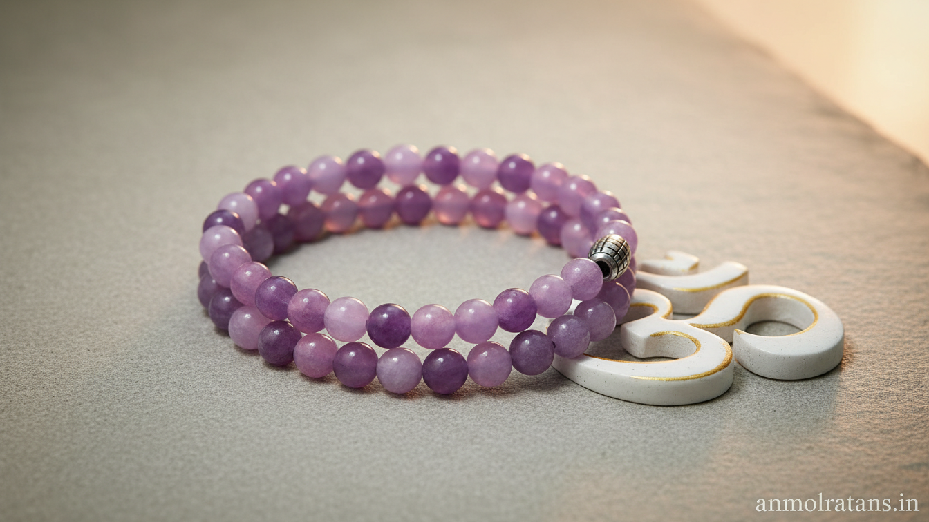 Amethyst Bracelet for Stress Relief, Calm Mind & Mental Peace